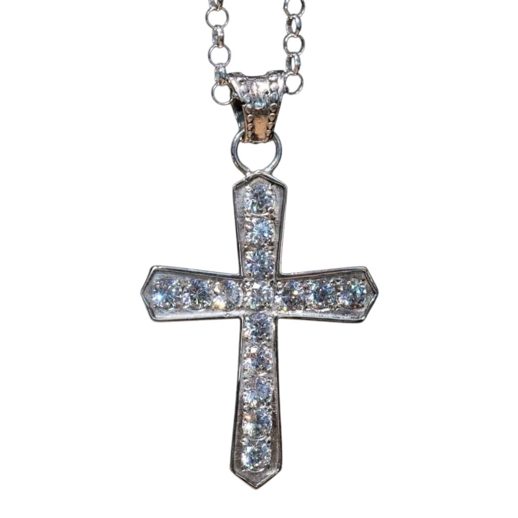 CROSS ZIRCONIA BLANCA