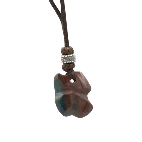 STONE LEATHER NECKLACE II