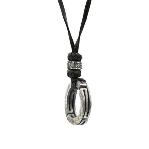 LABYRINTH LEATHER NECKLACE