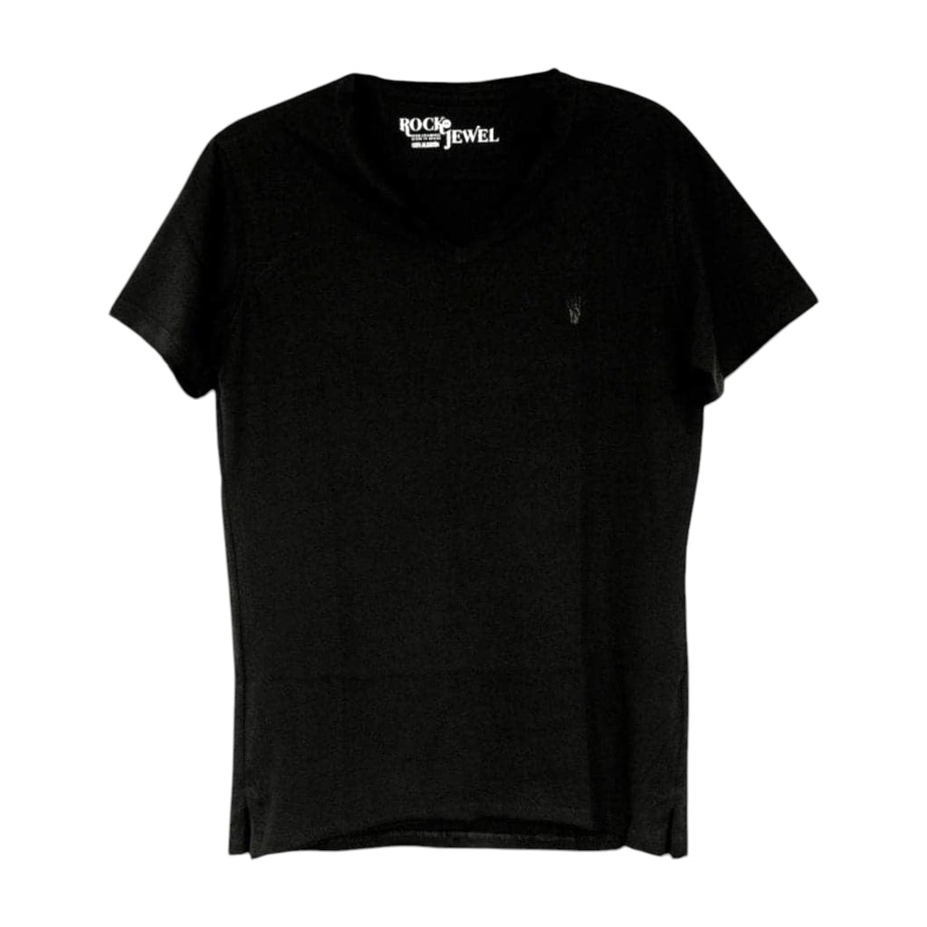 ICON T-SHIRT CUELLO V NEGRA CABALLERO