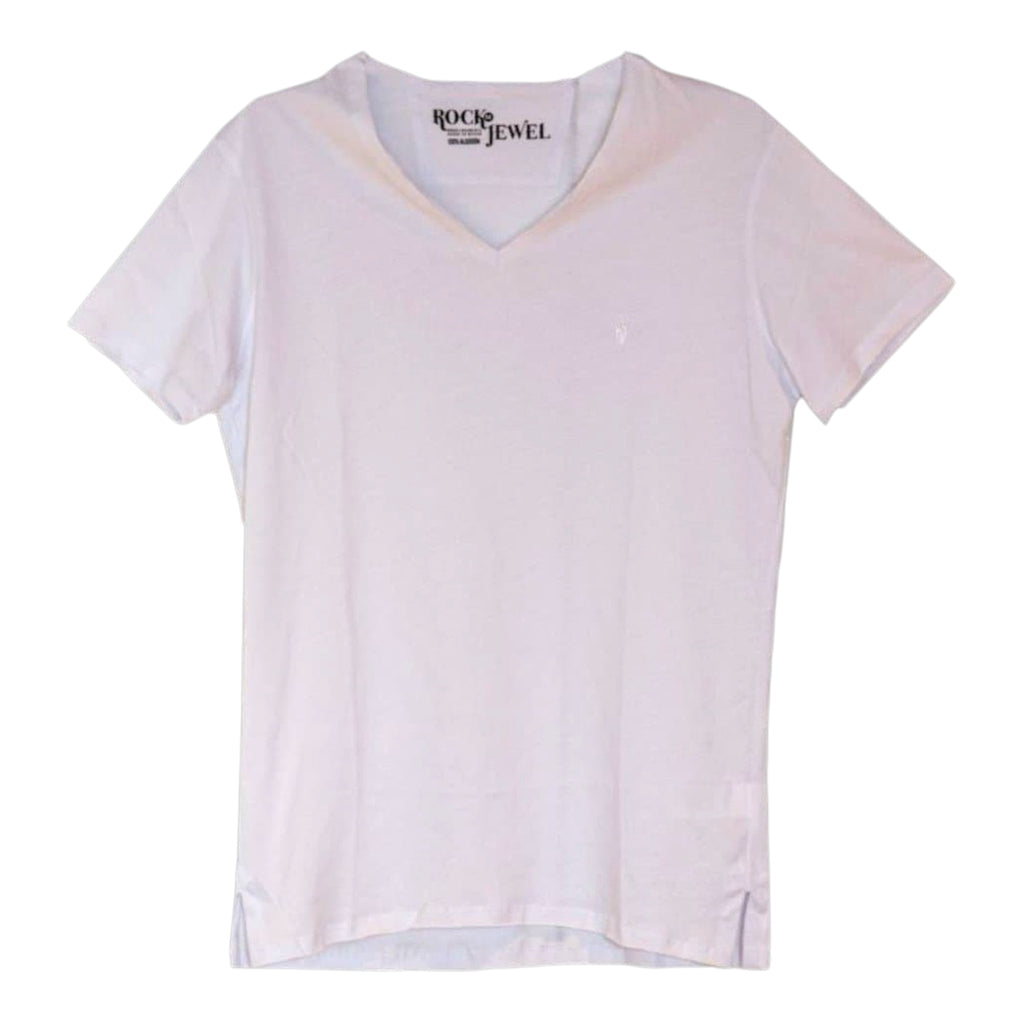 ICON T-SHIRT CUELLO V BLANCA CABALLERO