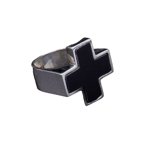 STONE CROSS RING ONIX