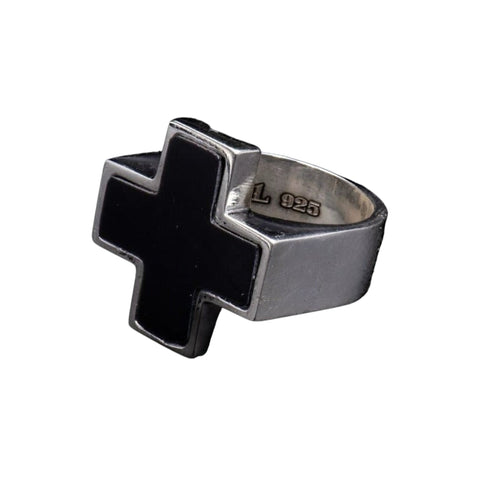 STONE CROSS RING ONIX