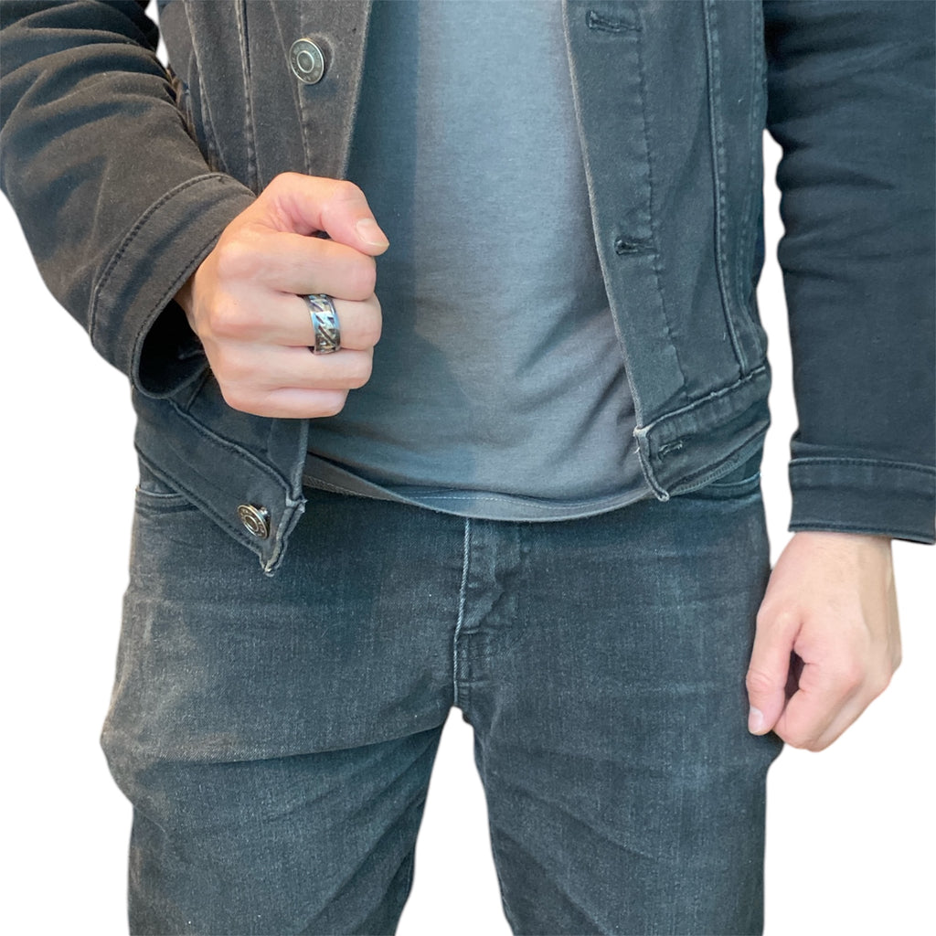 ROUND LIGHTNING BOLT RING