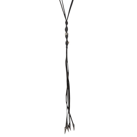 4 HORNS LEATHER NECKLACE