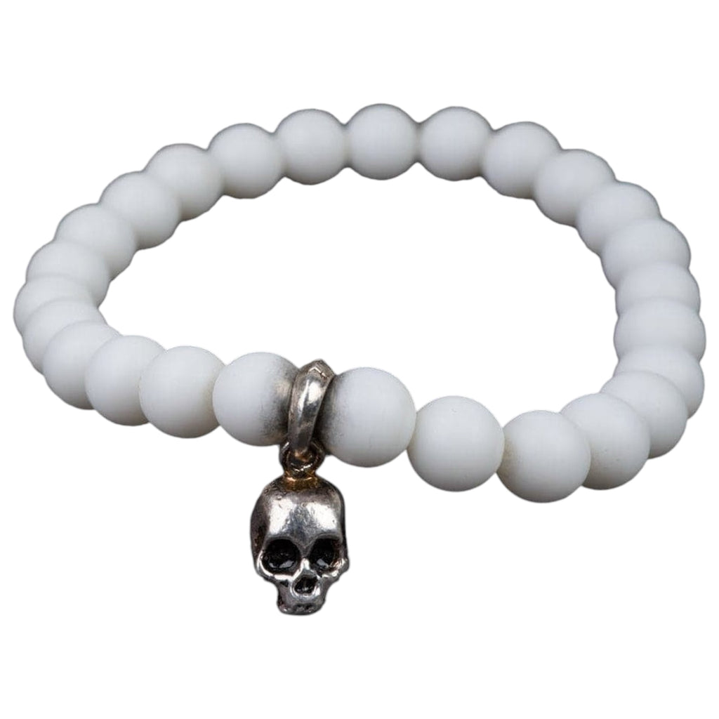 WHITE STONE ALICE SKULL BRACELET