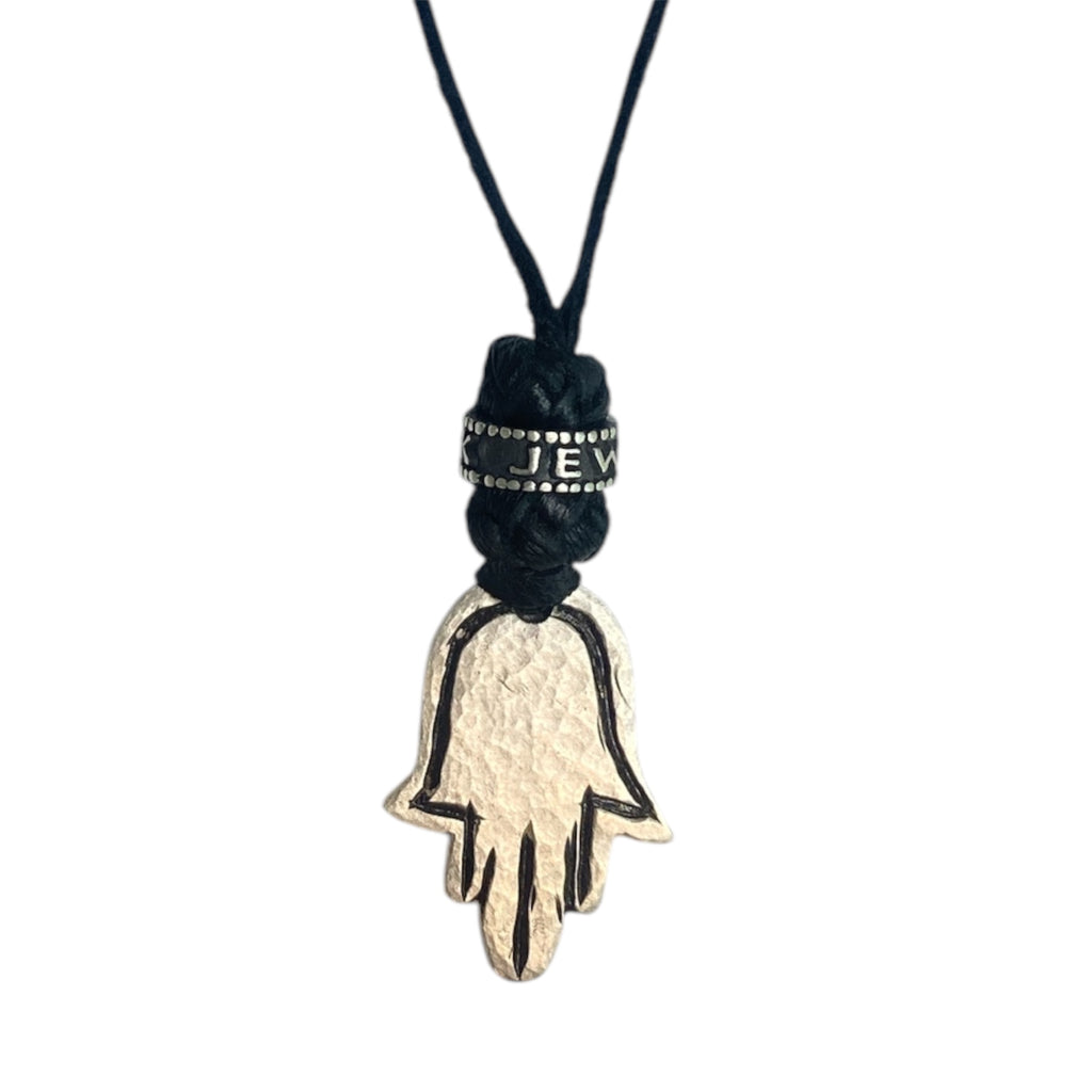 LEATHER AMULET HAMSA HAND