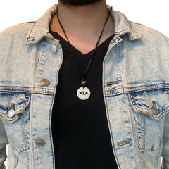 LEATHER AMULET EVIL EYE