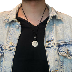 LEATHER AMULET D.STAR