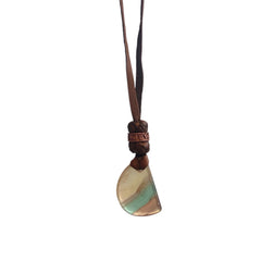 STONE LEATHER NECKLACE AGATHA