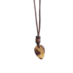 STONE LEATHER NECKLACE AGATHA