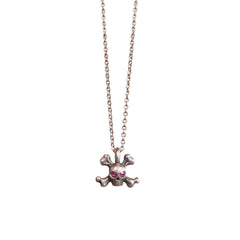 SKULL JOE CROSSBONE CHARM NECKLACE