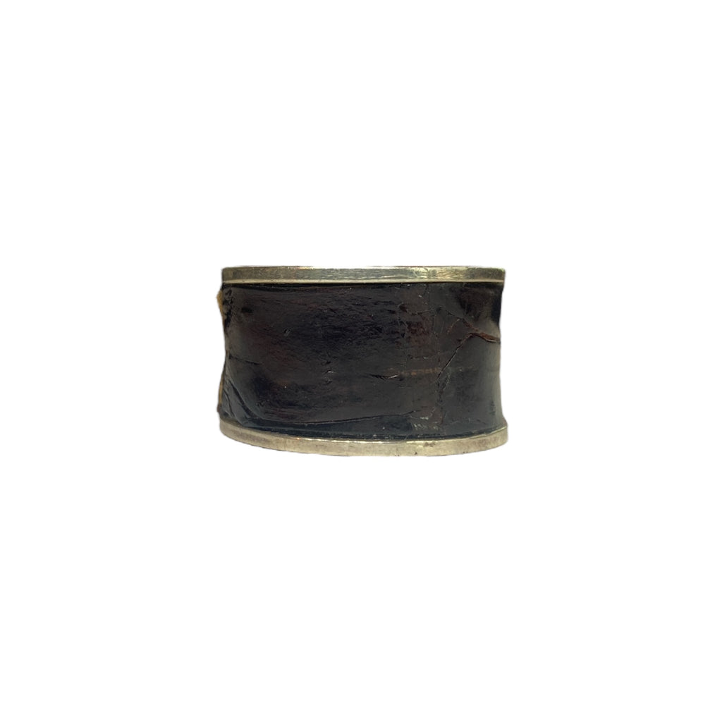 MARRONE CROCODILE SKIN RING