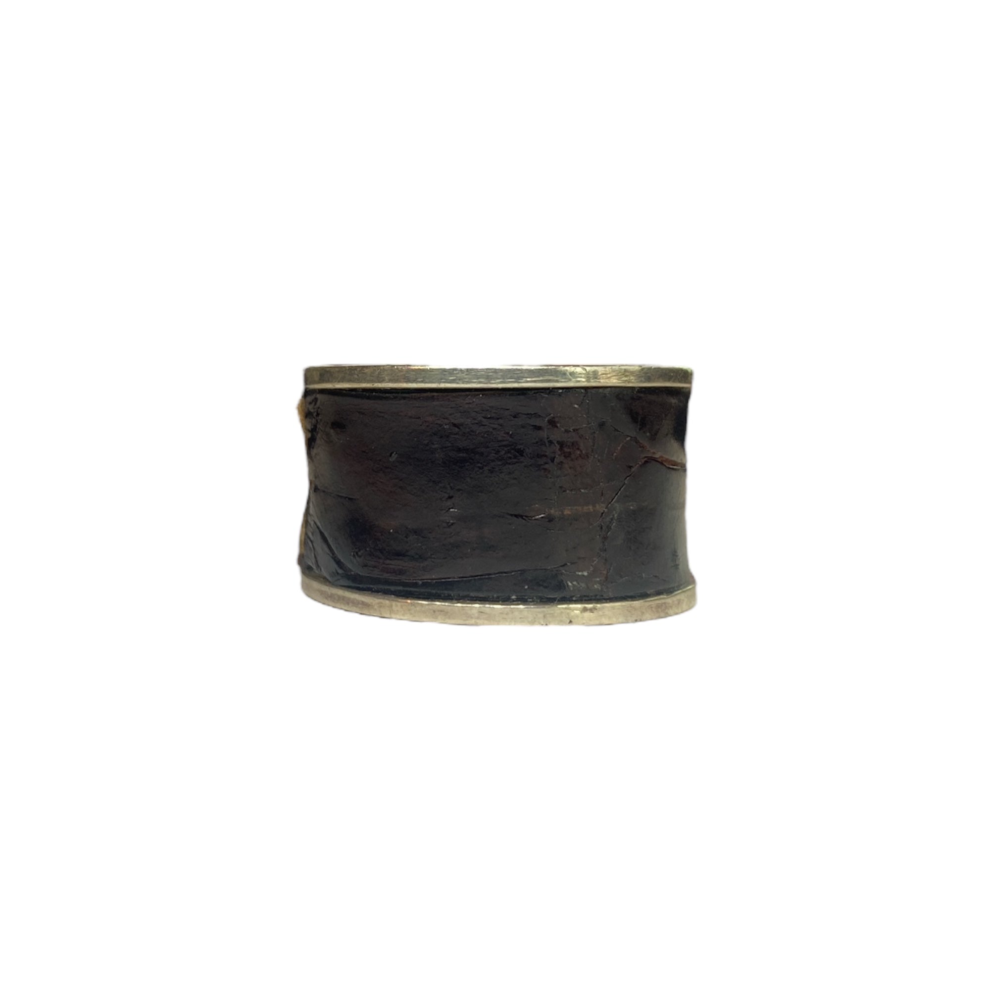 MARRONE CROCODILE SKIN RING