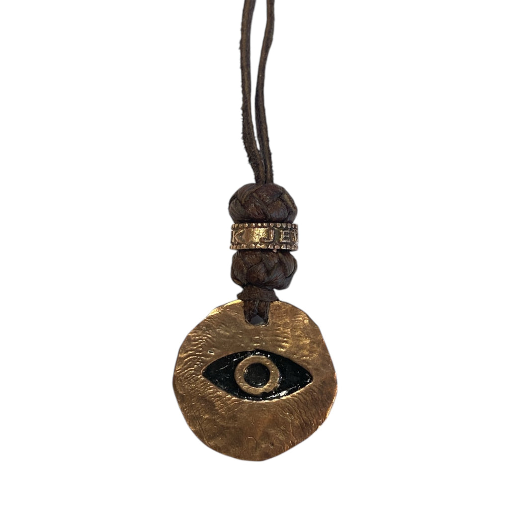 LEATHER AMULET EVIL EYE