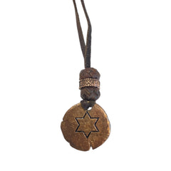 LEATHER AMULET D.STAR