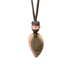 STONE LEATHER NECKLACE JASPE