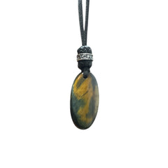 STONE LEATHER NECKLACE TIGER EYE