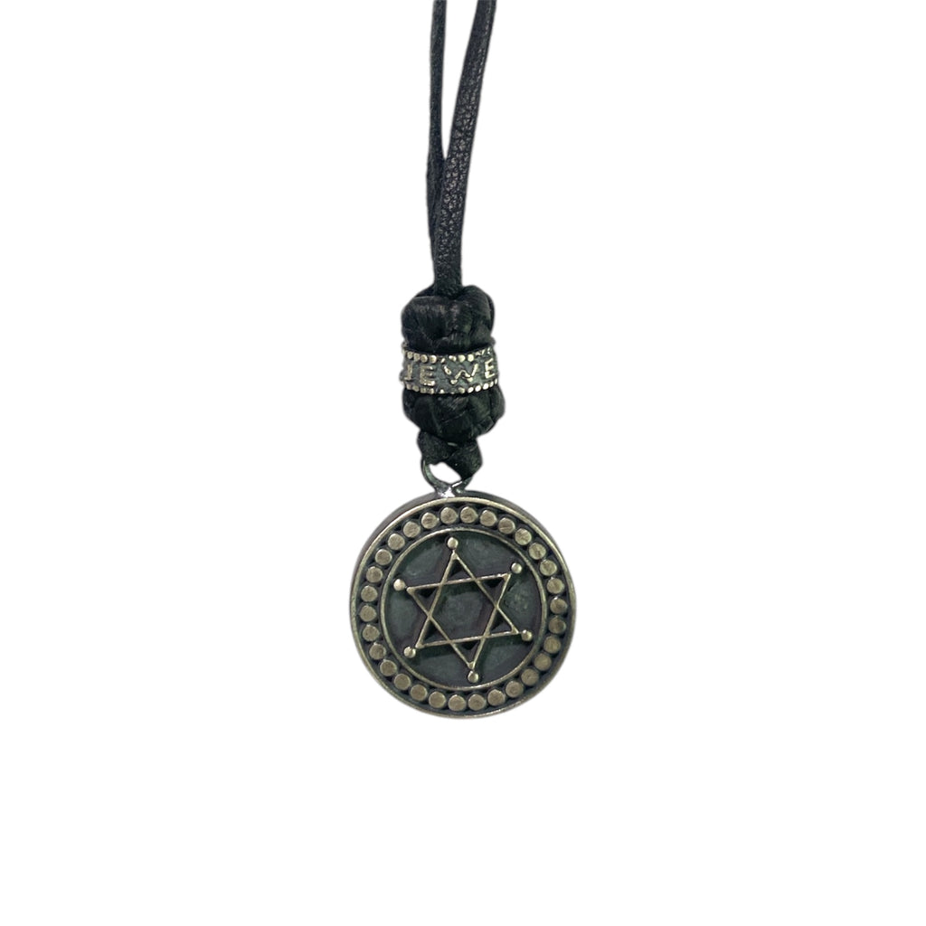 LEATHER AMULET DOTTED D.STAR