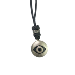 LEATHER AMULET EYE STONE
