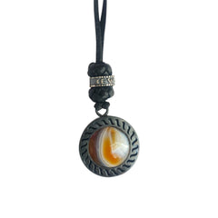 LEATHER AMULET STONE