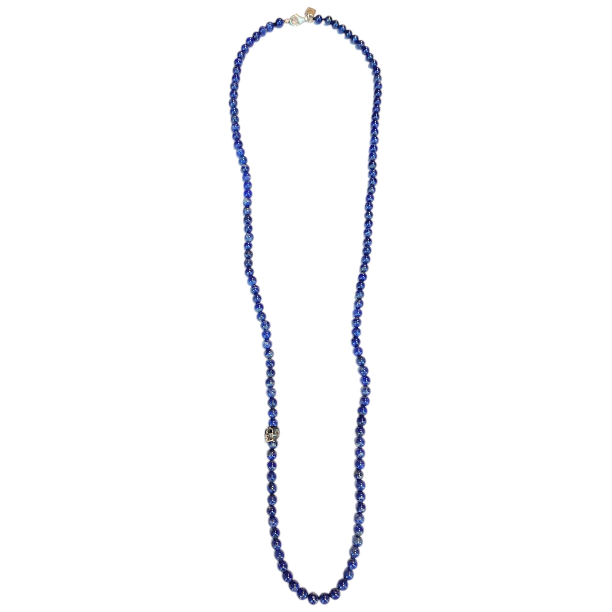 ONE SKULL LAPISLAZULI NECKLACE