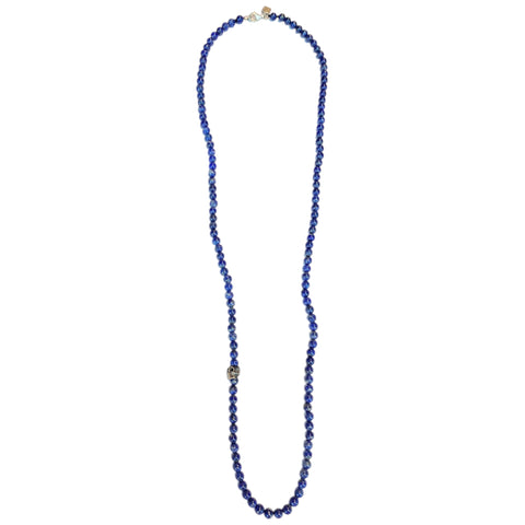ONE SKULL LAPISLAZULI NECKLACE