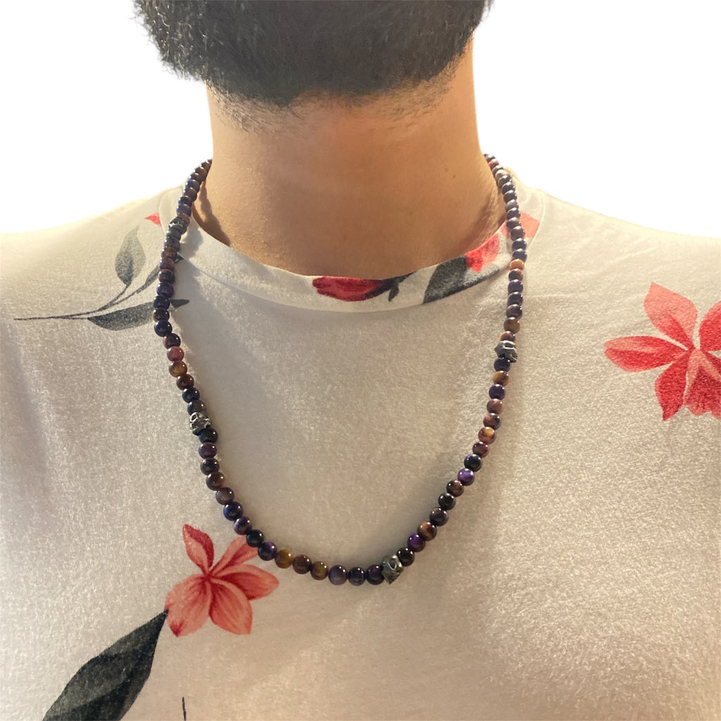 5 SKULLS TIGER EYE GALAXY