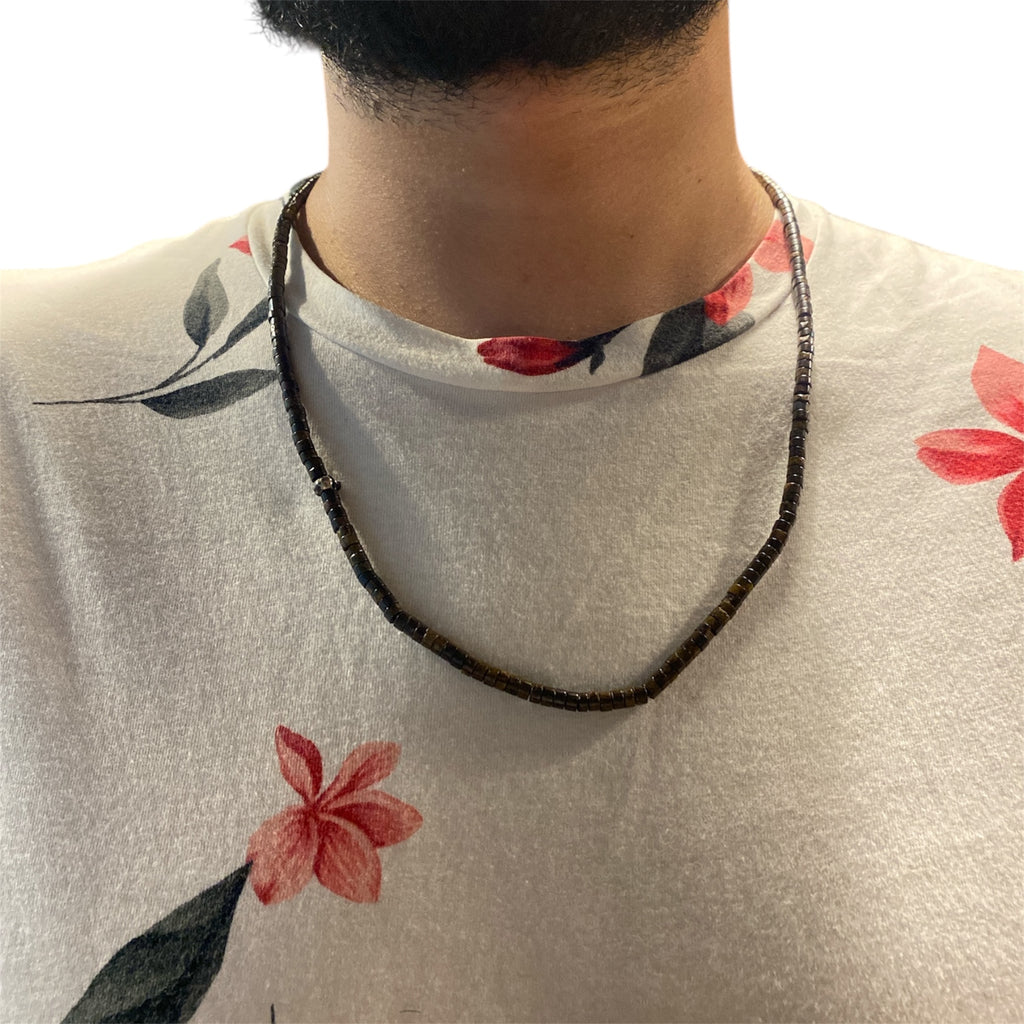 ONE SKULL CIRCLE BROWN HEMATITE