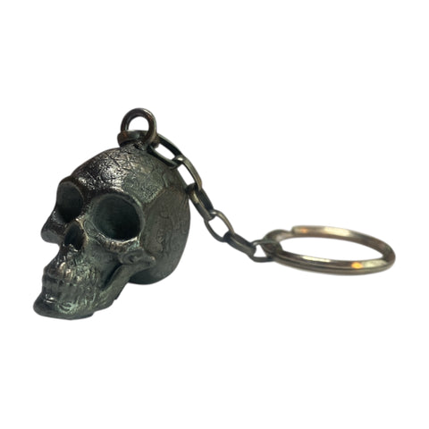 SKULL CARVED HEART KEY CHAIN SMALL SP