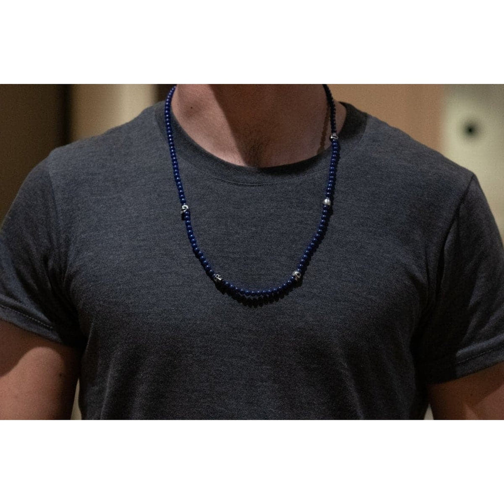5 SKULLS LAPISLAZULI NECKLACE - Rock and Jewel