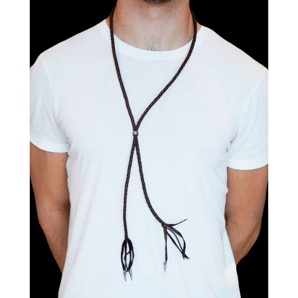 LEATHER BOLO TIE - Rock and Jewel