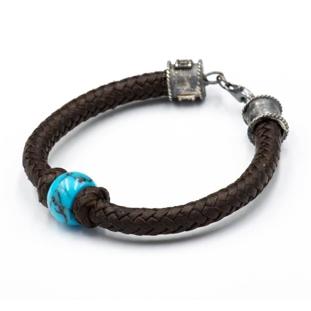 LEATHER STONE BRACELET - Rock and Jewel