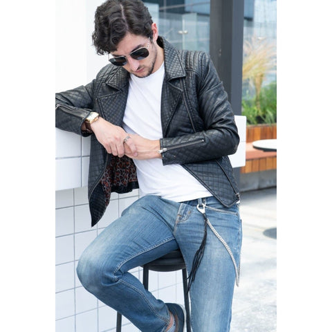 LINKED LEATHER KEY CHAIN