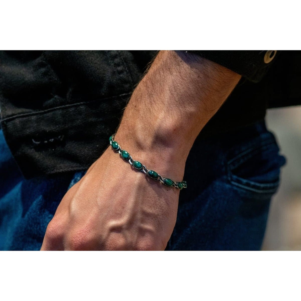 MALAQUITA OVAL BRACELET - Rock and Jewel