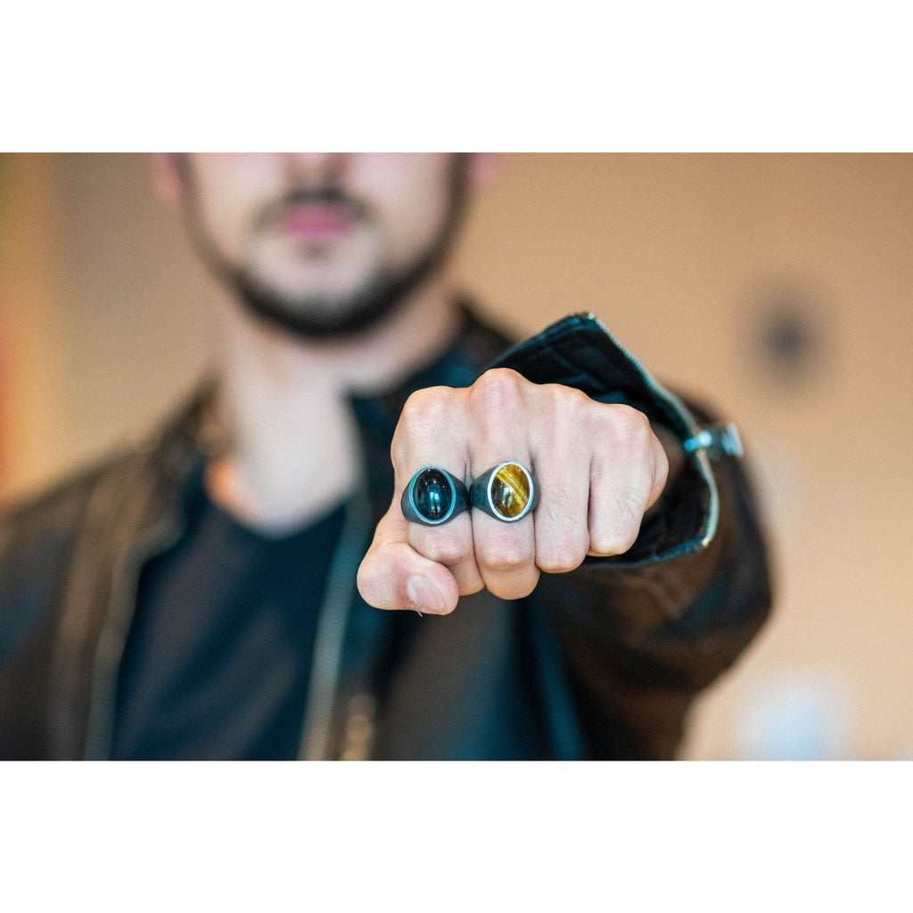 OVAL ONIX STONE RING - Rock and Jewel