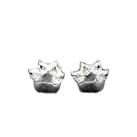 PAW EARRINGS WHITE