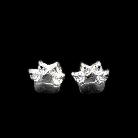 PAW EARRINGS WHITE