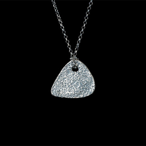 SILVER HAMMERED GUITAR PICK
