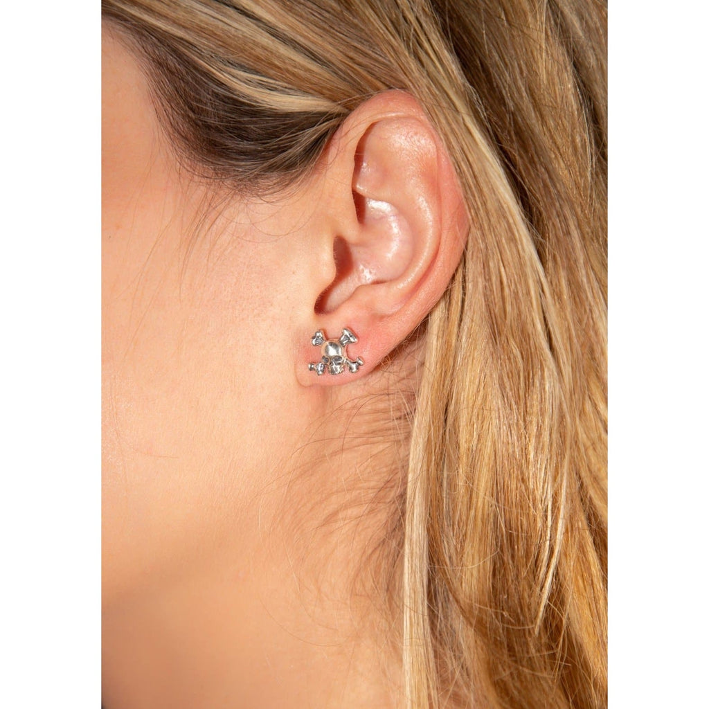 SKULL JOE CROSSBONE EARRINGS - Rock and Jewel