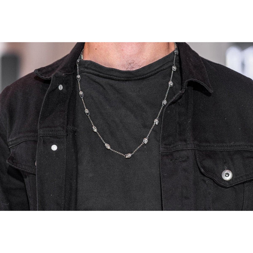 SKULLS SILVER NECKLACE - Rock and Jewel
