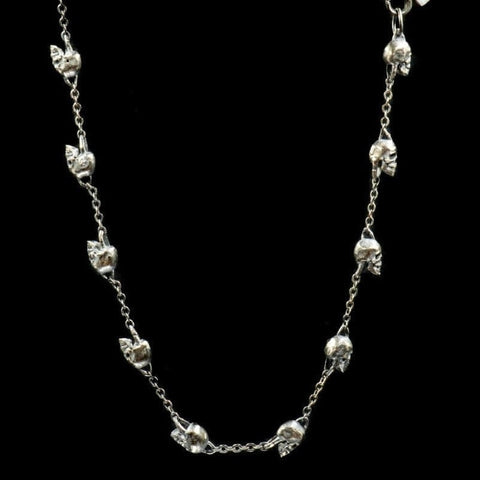 SKULLS SILVER NECKLACE