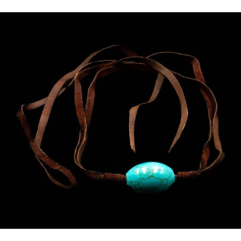 STONE LEATHER NECKLACE - Rock and Jewel