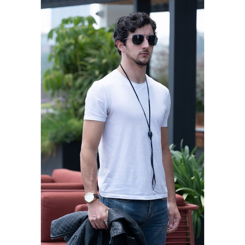 STONE LEATHER NECKLACE - Rock and Jewel