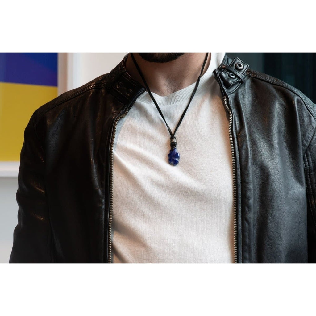 STONE LEATHER NECKLACE II - Rock and Jewel