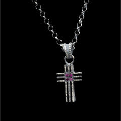 STRIPE CRUZ STONE PENDANT