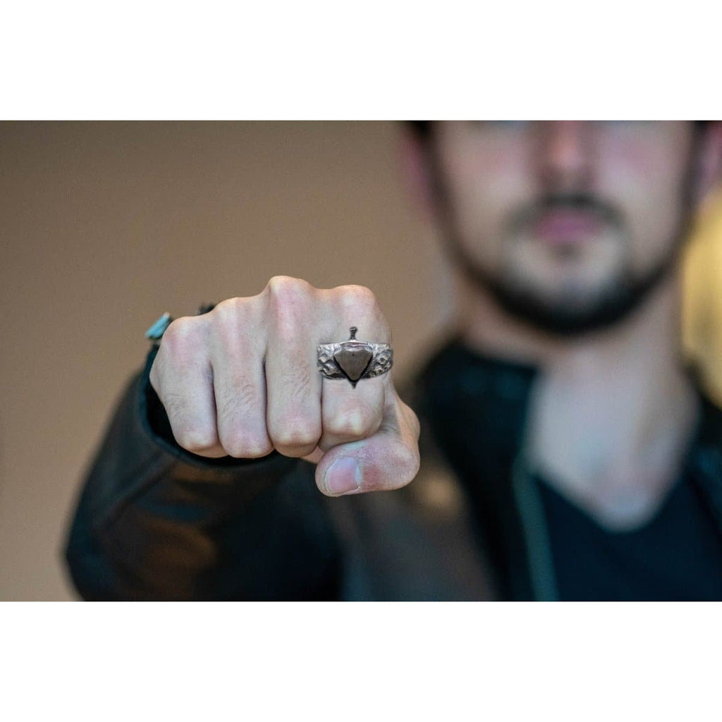 SWORD HEART FLAMES RING - Rock and Jewel